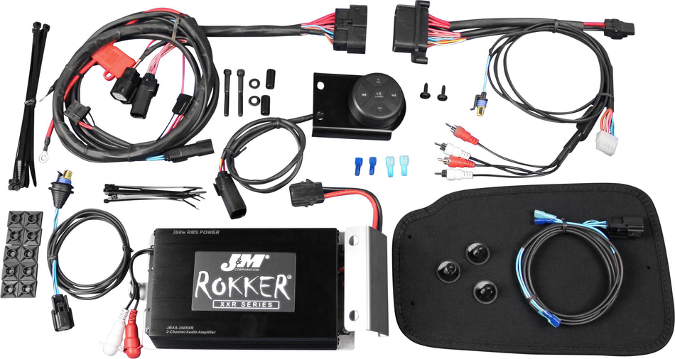 J&MRokker Xxr 400w 2-Ch Amp Kit 98-20 FlhrJAMP-400RK14-BLU