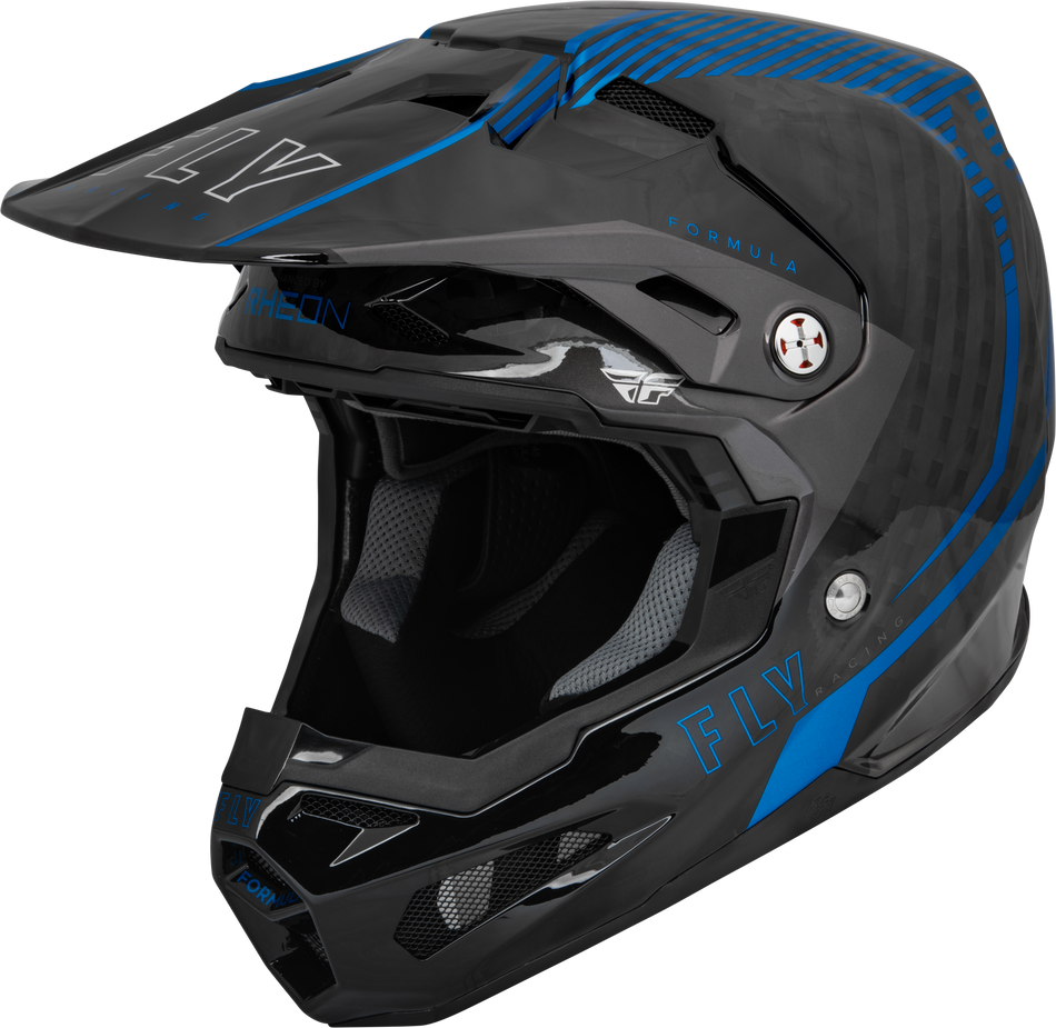 FLY RACING Youth Formula Carbon Tracer Helm Blau/Schwarz Yl 73-4440YL