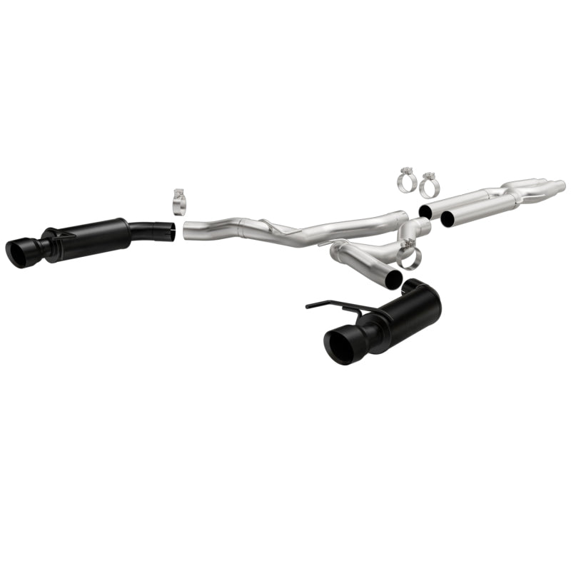 MagnaFlow Cat-Back 15-16 Ford Mustang 5.0L V8 Competition SS 3in Dual Split Rear 4.5in Black Tips 19254