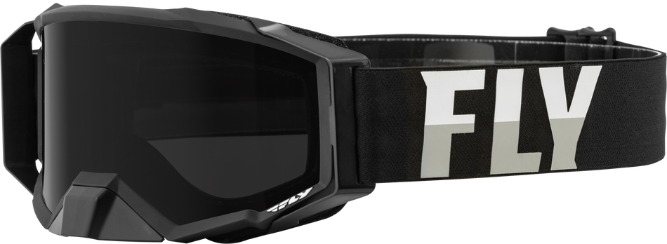 FLY RACING Zone Pro W/C Goggle Blk/Wht W/Dark Smoke Polar Hydro Lens 37-51872