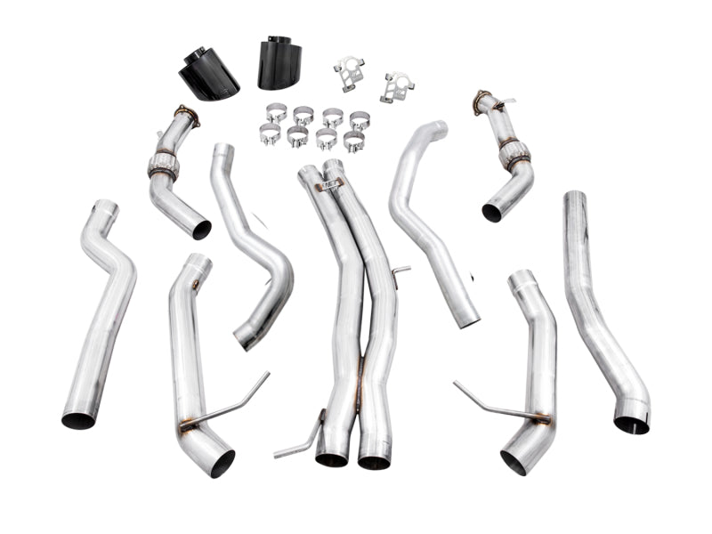 AWE Tuning Audi B9.5 RS5 Sportback Non-Resonated Track Edition Exhaust - RS-Style Diamond Blk Tips 3020-33124
