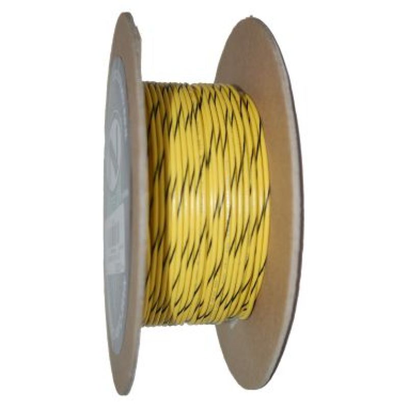 NAMZ OEM Color Primary Wire 100ft. Spool 18g - Yellow/Black Stripe NWR-40-100