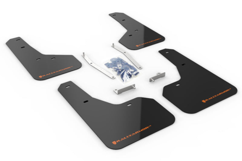 Rally Armor 2019 Subaru Forester UR Black Mud Flap w/ Orange Logo MF52-UR-BLK/OR