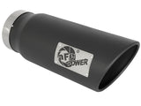 aFe Power MACH Force-Xp 5in In x 6in Out x 15in L Bolt-On 409 SS Exhaust Tip - Black 49T50601-B15