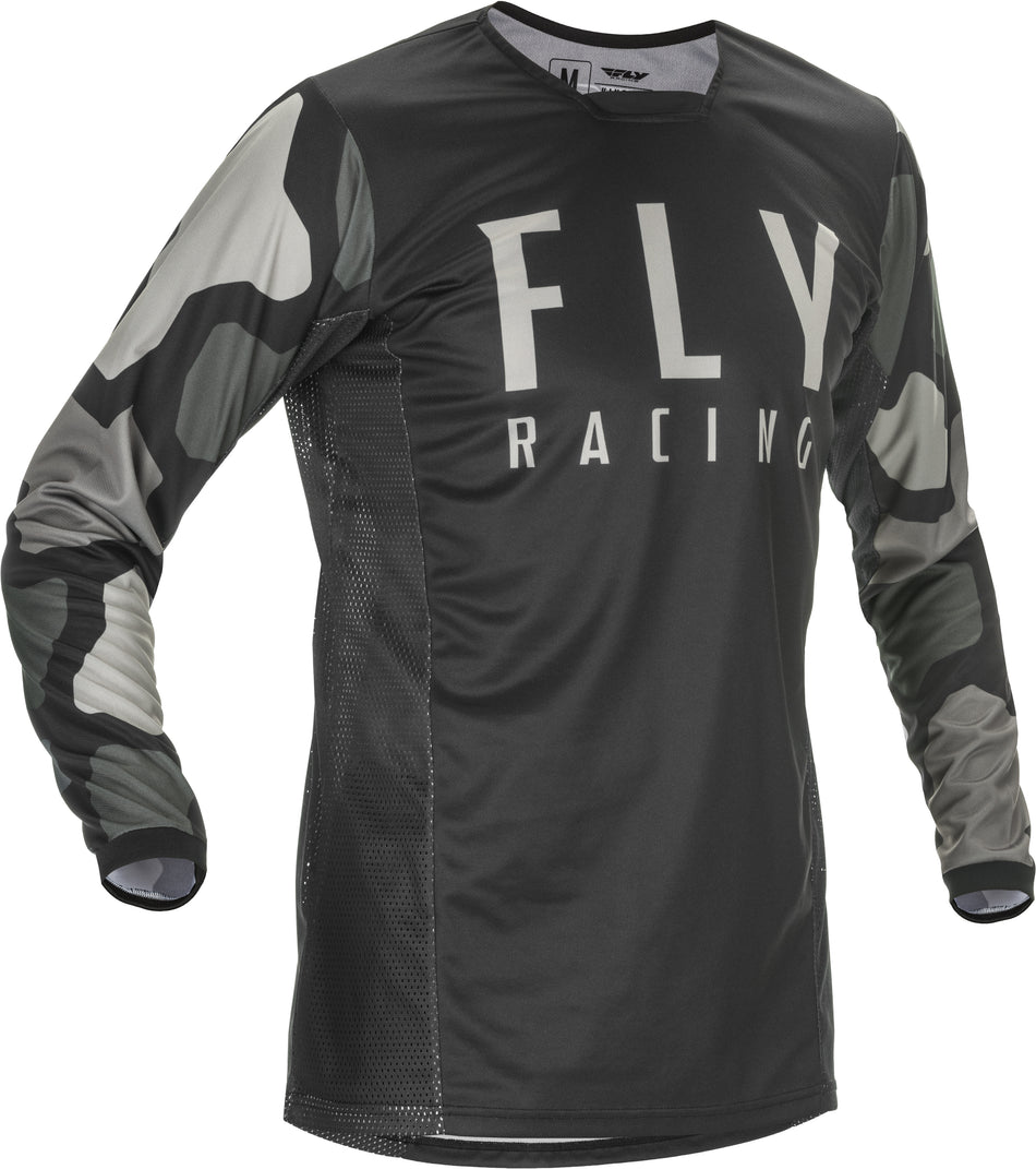 FLY RACING Youth Kinetic K221 Jersey Black/Grey Yx 374-520YX