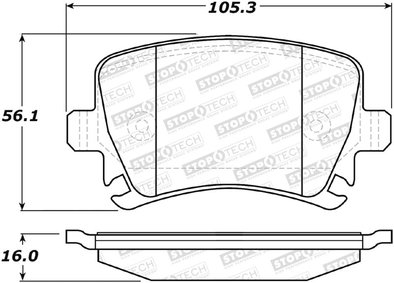 StopTech Performance 08-13 Audi S3 Rear Brake Pads 309.11081