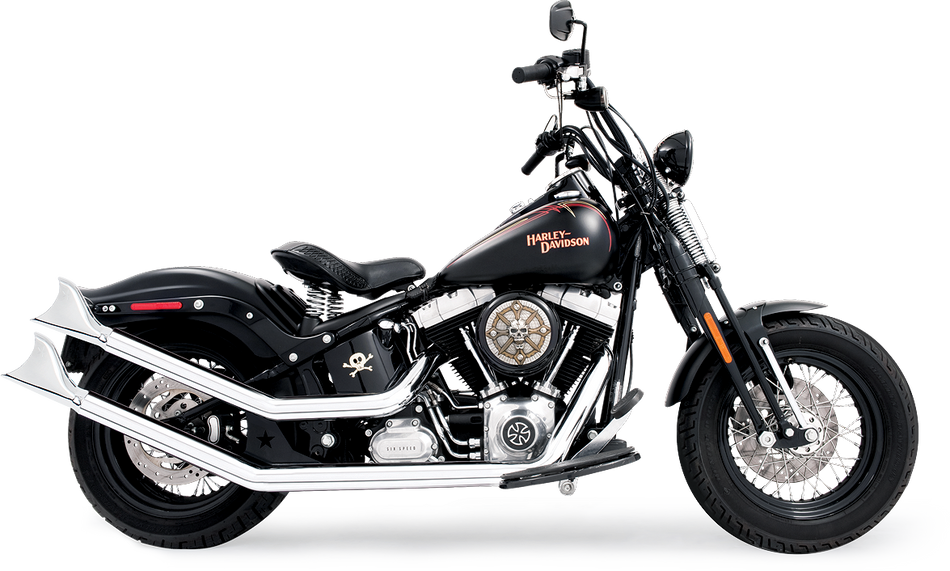 FREEDOM Upsweep W/Fishtails Chrome `86-17 Softail HD00264