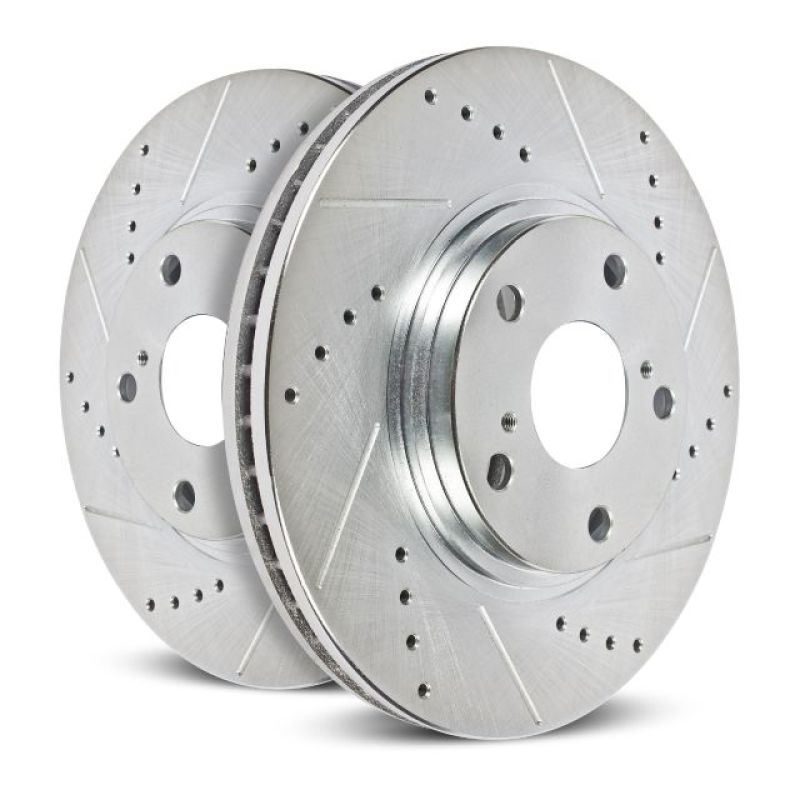 Power Stop 89-98 Nissan 240SX Rear Evolution Drilled & Slotted Rotors - Pair JBR504XPR