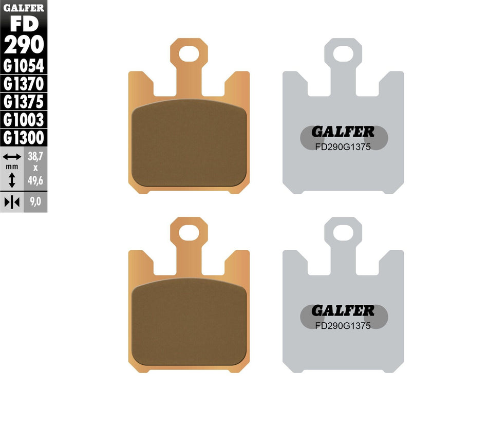 GALFER Brake Pads Sintered Ceramic Fd290g1375 FD290G1375