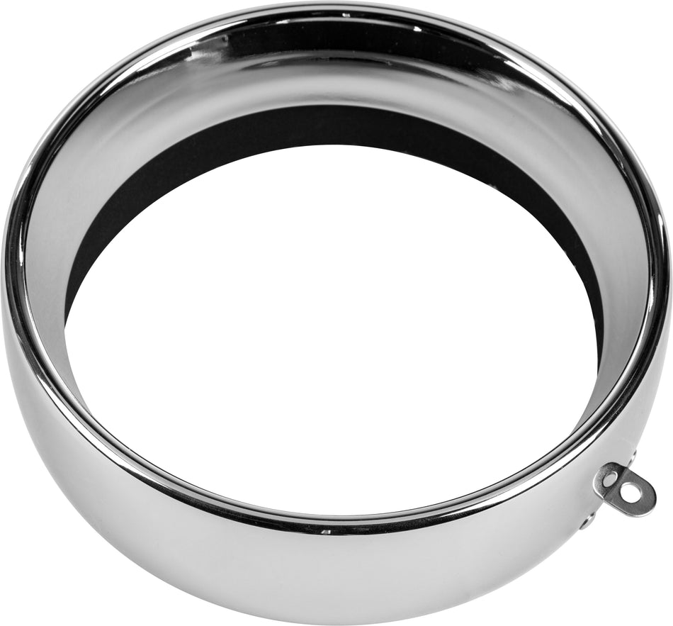 HARDDRIVE Frenched Headlight Trim Ring Chrome 5-3/4 Tab Style 38-046