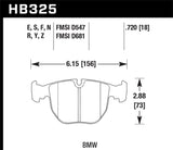 Hawk 01-03 BMW 530I 3.0L / 97-03 BMW 540I 4.4L / 96-01 740I 4.4L / 00-03 M5 5.0L / 01-06 M5 3.0L/4.4 KHB325Z.720