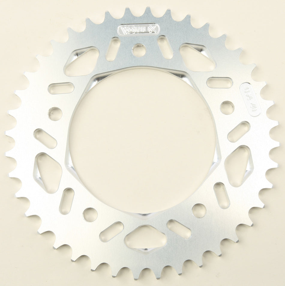 VORTEX Rear Sprocket Aluminum 40t-525 Sil Yam 654-40