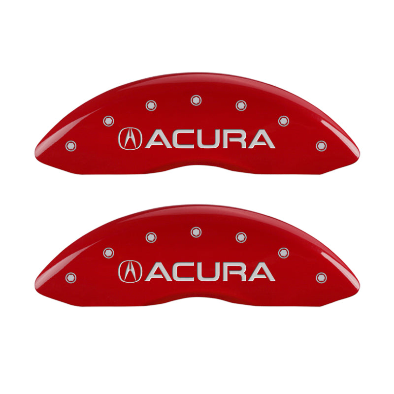 MGP 4 Caliper Covers Front Acura Rear MDX Red Finish Silver Characters 39021SMDXRD