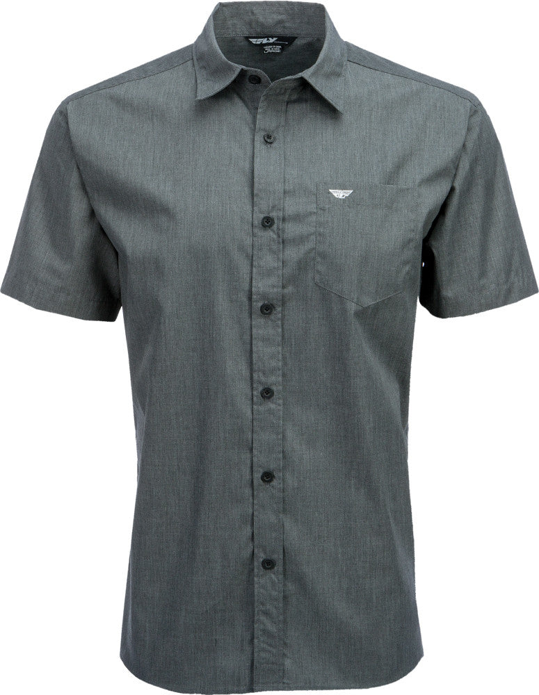 FLY RACING Button Up S/S Shirt Dark Grey Xl 352-6180X