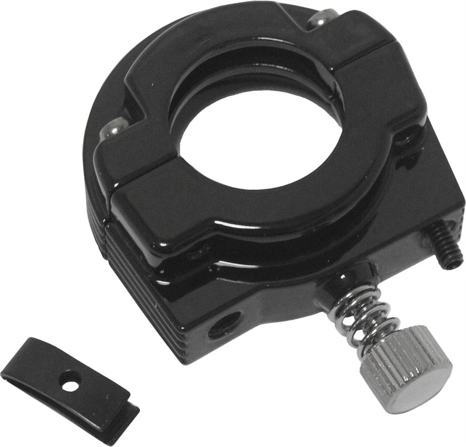 HARDDRIVE Throttle Clamp Dual Cable Gloss Black 30-665AB