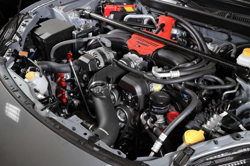 Perrin 22-23 Subaru BRZ/Toyota GR86 Silicone Inlet Hose (3in. ID / SS Wire) - Black PSP-INT-432BK