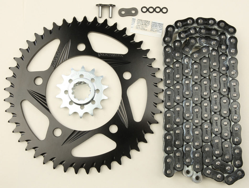 VORTEX Sprocket/Chain Kit Stl/Alu 14/45t Blk Rx3 520-108l Blk CK6323