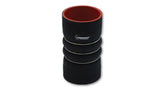 Vibrant 4 Ply Aramid Reinf Silicone Hump Hose conn 4in ID x 6in long 3 reinforcement ring MATTE BLK 11822