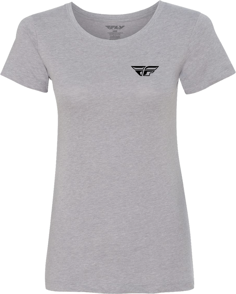 FLY RACING Women's Fly Pulse Tee Grey Lg 356-0086L