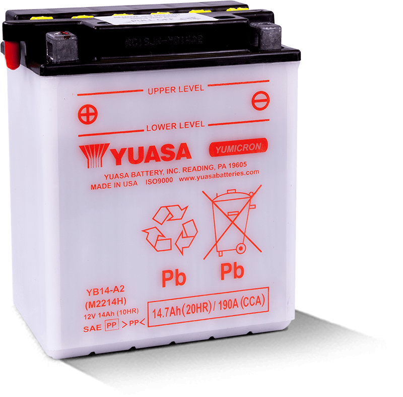 Yuasa YB14-A2 Yumicron CX 12 Volt Battery YUAM2214HIND