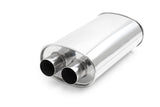 Vibrant Universal Streetpower 3in Stainless Steel Dual In-Out Oval Muffler 10536
