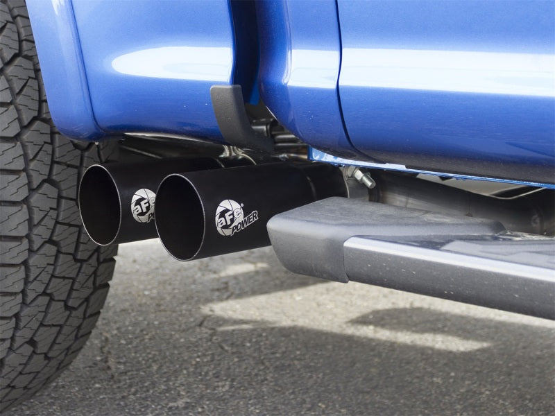 aFe Rebel Exhausts 3in SS Cat-Back 15-16 Ford F-150 EcoBoost V6 2.7/3.5L V8 5.0L w/ Black Tips 49-43081-B