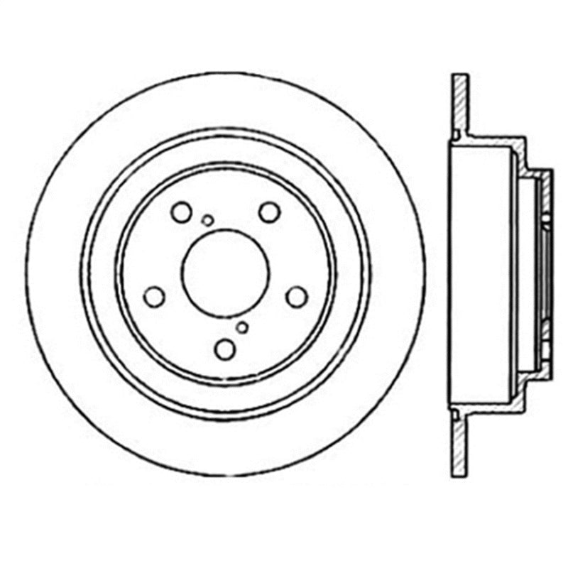 StopTech Power Slot 02-05 WRX Rear Left Sportstop Slotted Rotor 126.47011SL