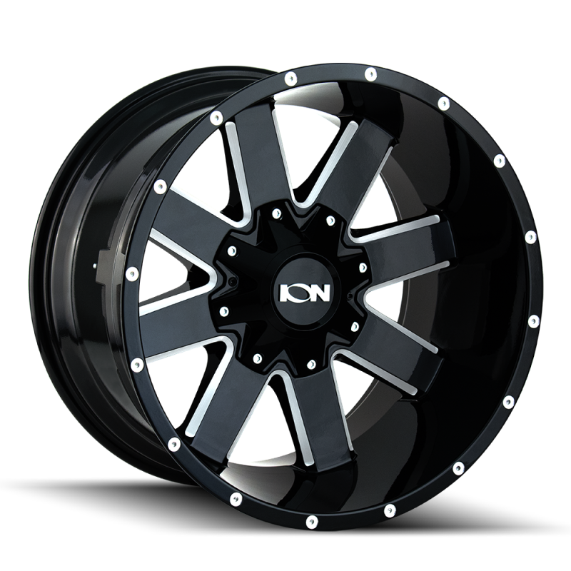 ION Type 141 17x9 / 6x135 BP / 18mm Offset / 106mm Hub Gloss Black Milled Wheel 141-7937M18