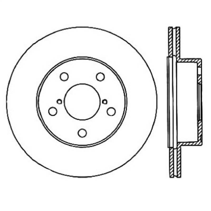 StopTech Power Slot 05-07 STi Rear Right Slotted Rotor 126.47023SR