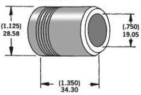 HARDDRIVE Axle Spacer Zinc 43683-97 3/4"X1.35" 339306