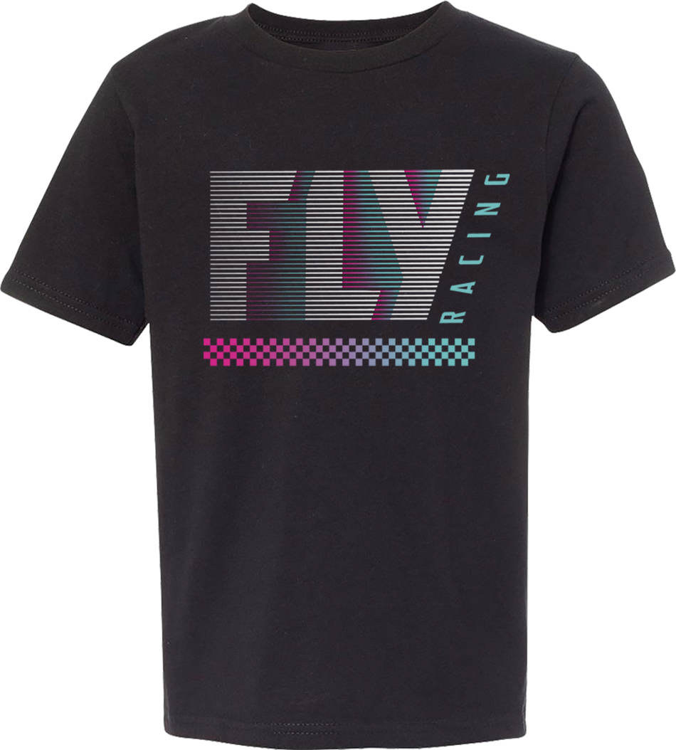 FLY RACING Youth Fly Flex Tee Black Ys 352-0435YS