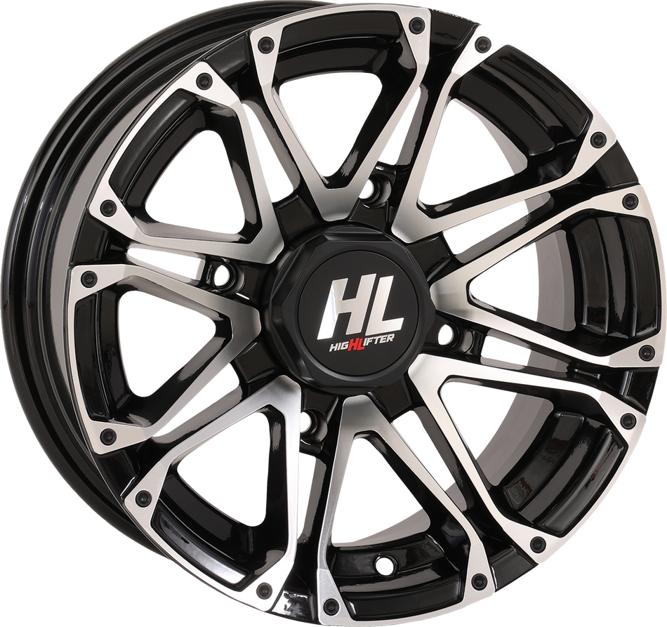 HIGH LIFTER Wheel - HL3 - Front/Rear - Gloss Black w/Machined - 14x7 - 4/110 - 4+3 (+10 mm) 14HL03-1110