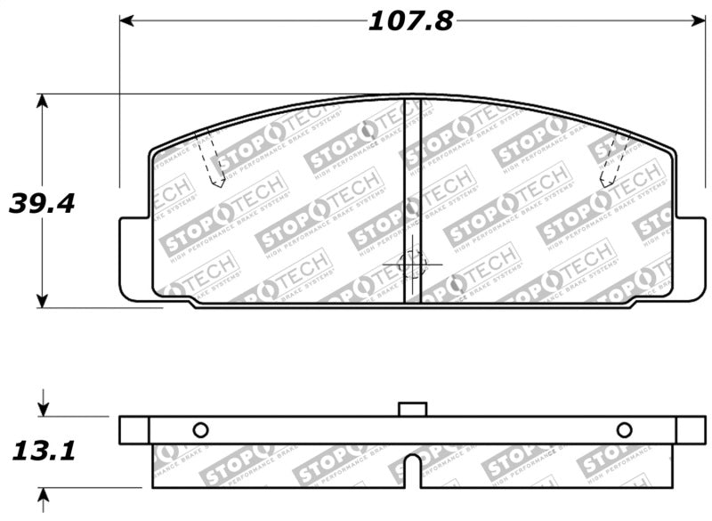 StopTech Performance 89-95 Mazda RX7 / 03-05 Mazda 6 Rear Brake Pads 309.0332