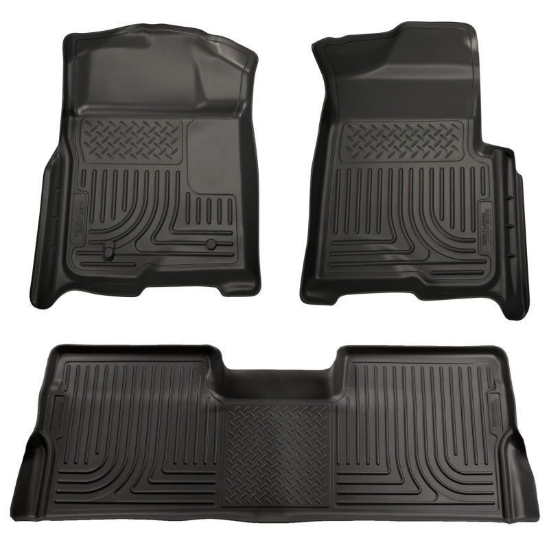 Husky Liners 09-12 Honda Pilot (All) WeatherBeater Combo Black Floor Liners (One Piece for 2nd Row) 98421