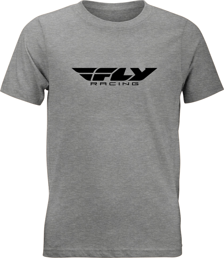 FLY RACING Youth Fly Corporate Tee Dark Grey Heather Ys 352-0657YS