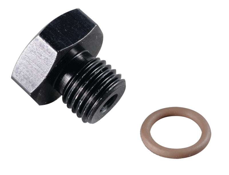 Fragola -8AN Port Plug 3/4-16 - Black 481408-BL