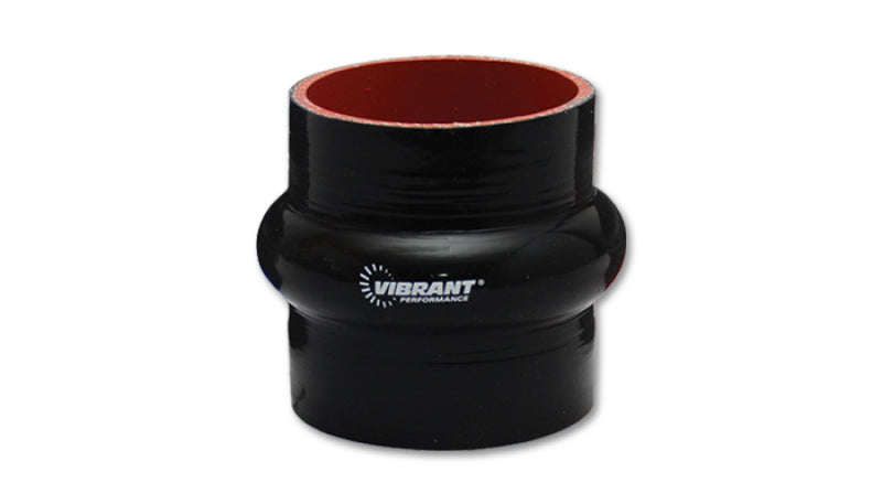 Vibrant 4 Ply Reinforced Silicone Hump Hose Connector - 3in I.D. x 3in long (BLACK) 2734