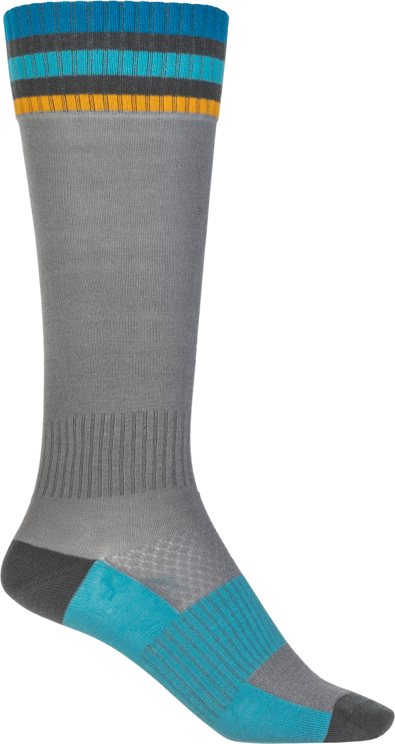 FLY RACING Youth Mx Socks Thin Grey 350-0541Y