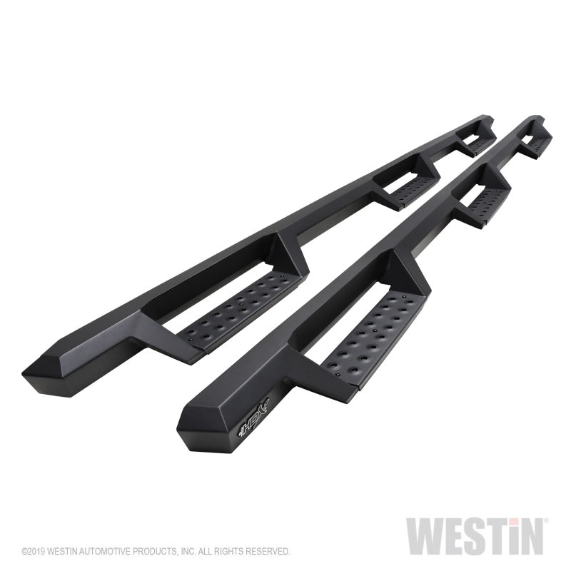 Westin/HDX 19-20 Ram 2500/3500 Crew Cab (8ft Bed) Drop Wheel to Wheel Nerf Step Bars - Txt Black 56-534345