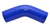 Vibrant 4 Ply Reinforced Silicone Elbow Connector - 4in I.D. - 45 deg. Elbow (BLUE) 2756B
