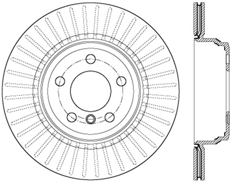 StopTech 12-16 BMW 335i Slotted & Drilled Rear Right Rotor 127.34141R