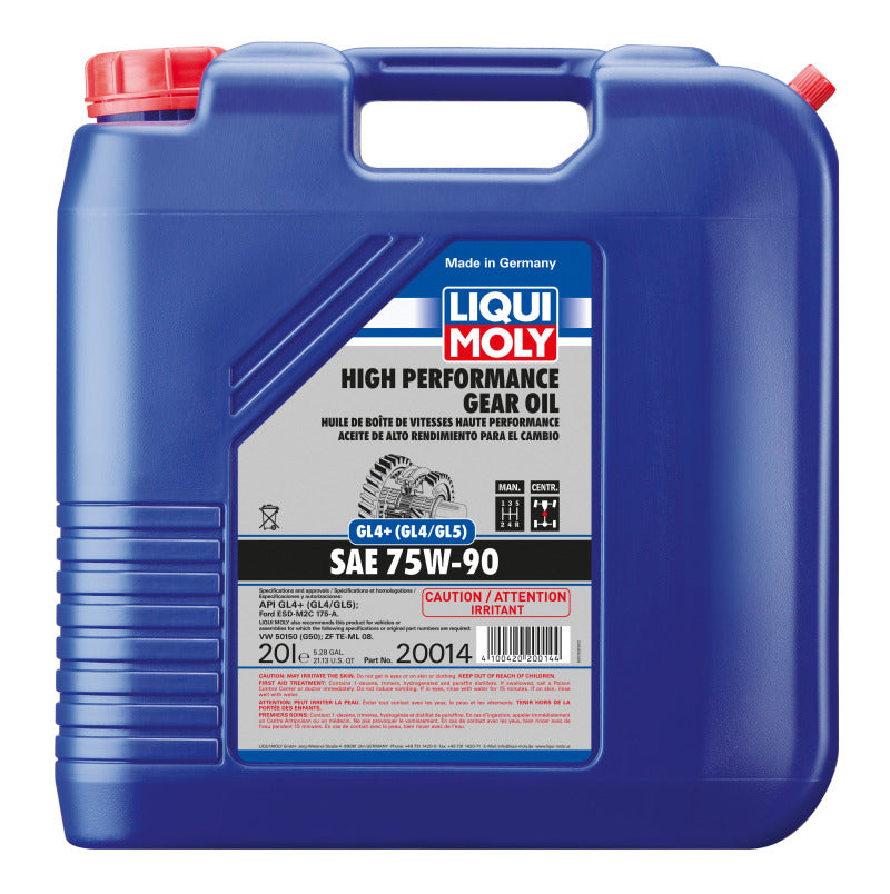LIQUI MOLY 20L High Performance Gear Oil (GL4+) SAE 75W90 20014