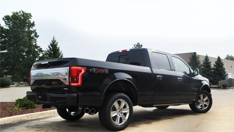 Corsa 2015 Ford F-150 3.5L Ecoboost (Super Crew Cab) Black Sport Single Side Dual 4in Tips CB Exh 14836BLK