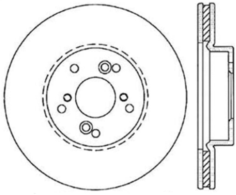 Stoptech 04-10 Acura TSX / 01-03 CL / 01-06 MDX / 05-10 Accord SEDAN Front Performance CRYO Rotor 120.40046CRY