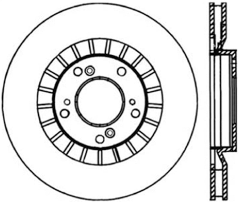 StopTech Power Slot 00-09 Honda S2000 CRYO Front Left Slotted Rotor 126.40048CSL