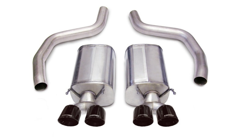Corsa 06-13 Chevrolet Corvette C6 Z06 7.0L V8 Black Sport Axle-Back Exhaust 14164BLK