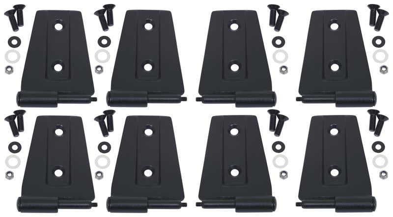 Kentrol 07-18 Jeep Wrangler JK Door Hinge Set 8 Pieces 4 Door - Textured Black 80576