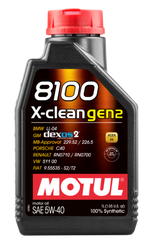 Motul 1L Synthetic Engine Oil 8100 X-CLEAN Gen 2 5W40 109761