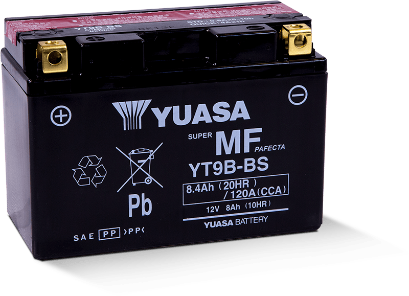 Yuasa YT9B-BS Maintenance Free 12 Volt AGM Battery (Bottle Supplied) YUAM629B4