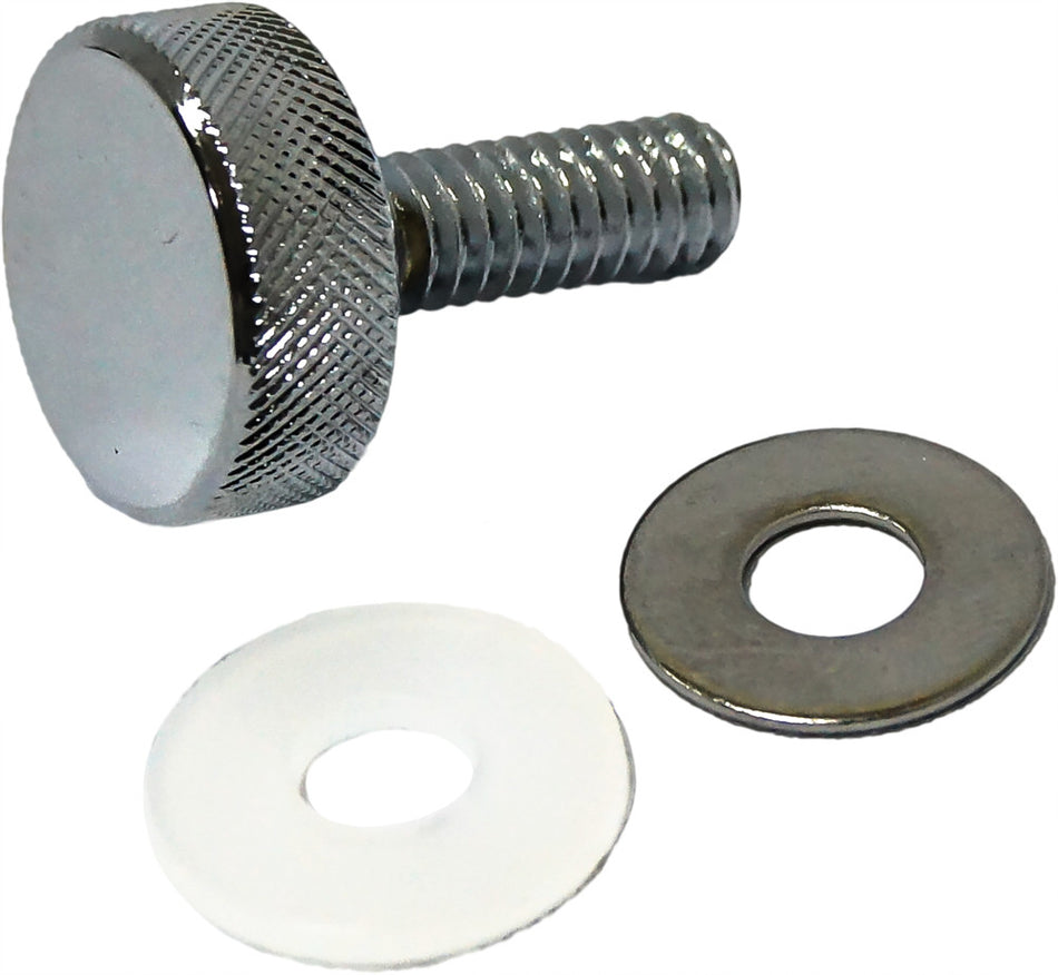 HARDDRIVE Knurled Seat Knob 1/4-20 Chrome 05-330